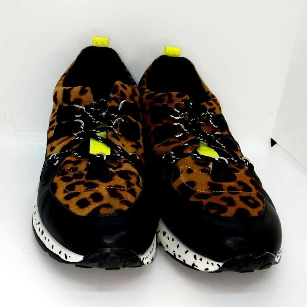 Madden Girl Animal Print Fashion Womens Pre-owned Black Sneakers - sz. 7 1/2